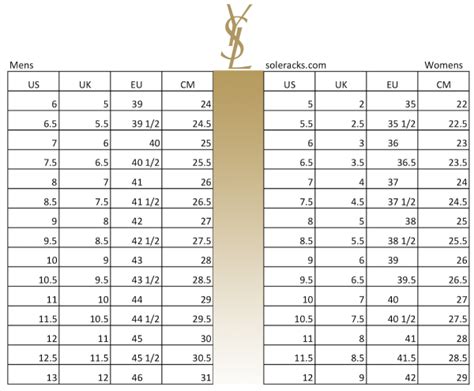 mens size 45 is what in au yves saint laurent|ysl size chart men.